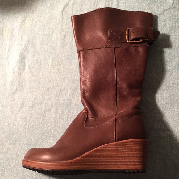 Croc leather wedge boots! - Picture 6 of 7